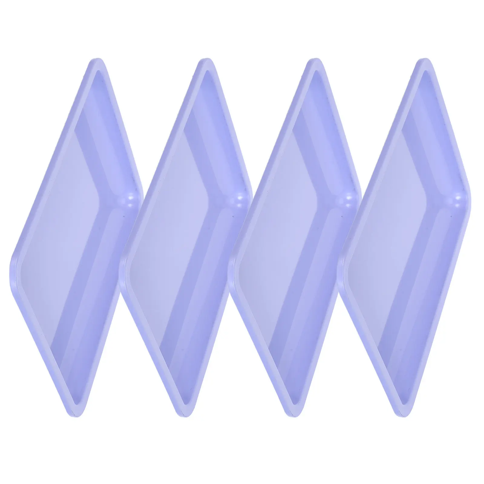 

Набор из 4 прямоугольных подносов из нержавеющей стали для украшений: органайзер для колец, серег, ожерелий и косметики