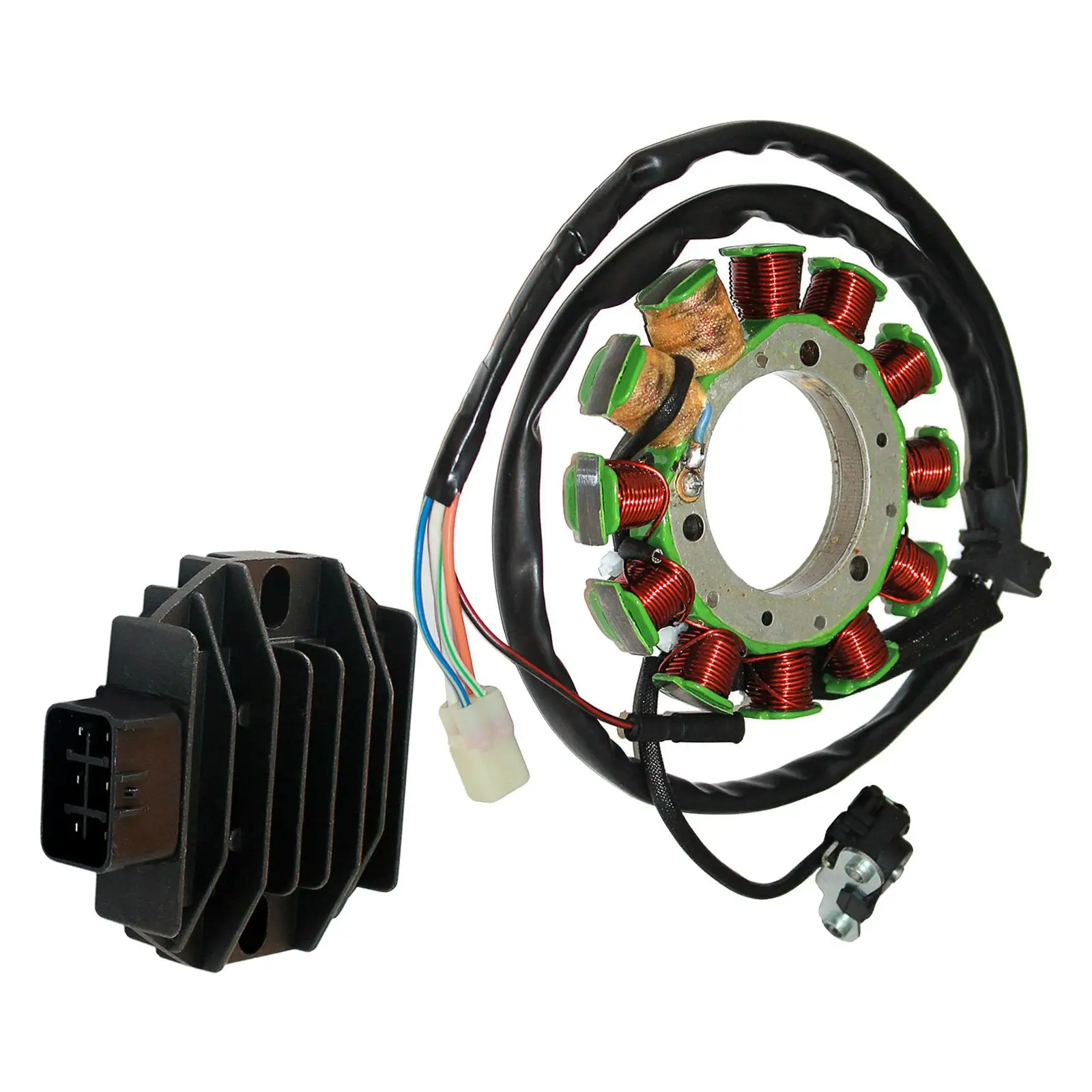 Motorbike Stator Coil and Voltage Rectifier Regulator Kit Fit Honda TRX400EX 400EX 1999-2012 Ignition Charging Alternator