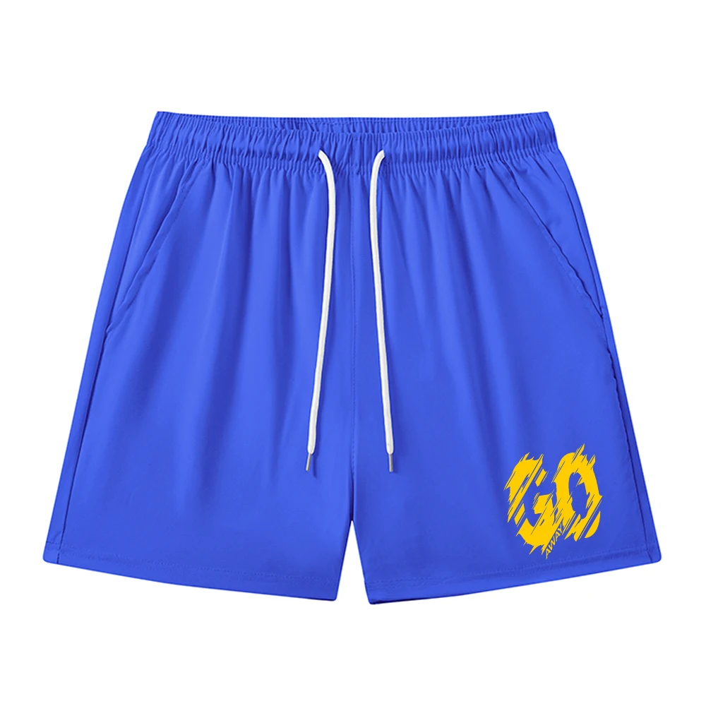 

Men's Summer Hot Sale Quick Drying 2 In 1 Running Shorts With Creative Go Print Casual Beach Pants For Fitness And Surfing