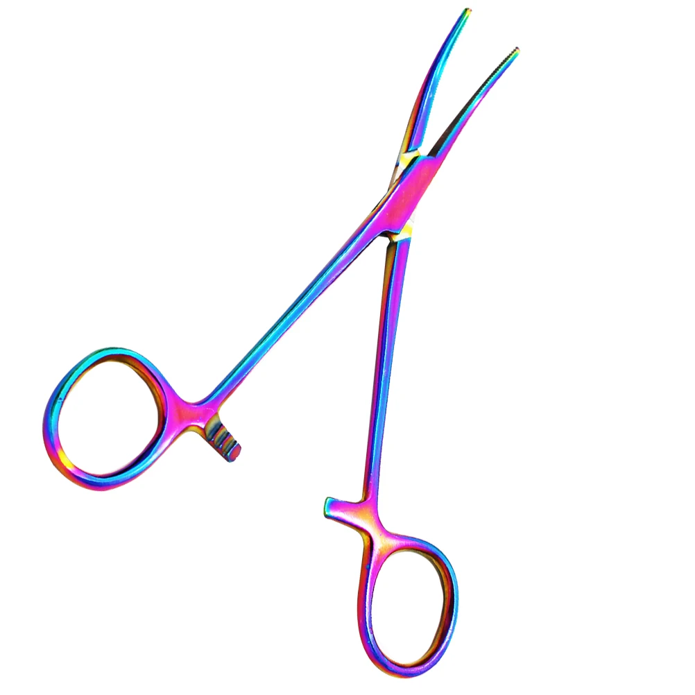 

Pet Ear Hair Removal Pliers 18cm Colored Straight Curved Tip Hemostatic Forceps Stainless Steel Dog Accessories Pet Supplies