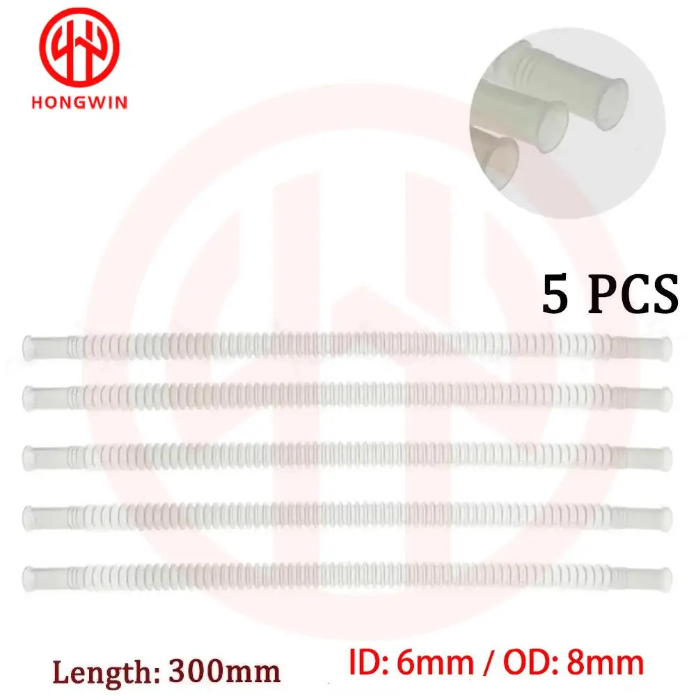 5/10 PCS Brand mm ID:6 OD:8  200 300 Nylon Tube Fuel Line Bellows Corrugated Pipe For Fuel Pump Plastic Universal
