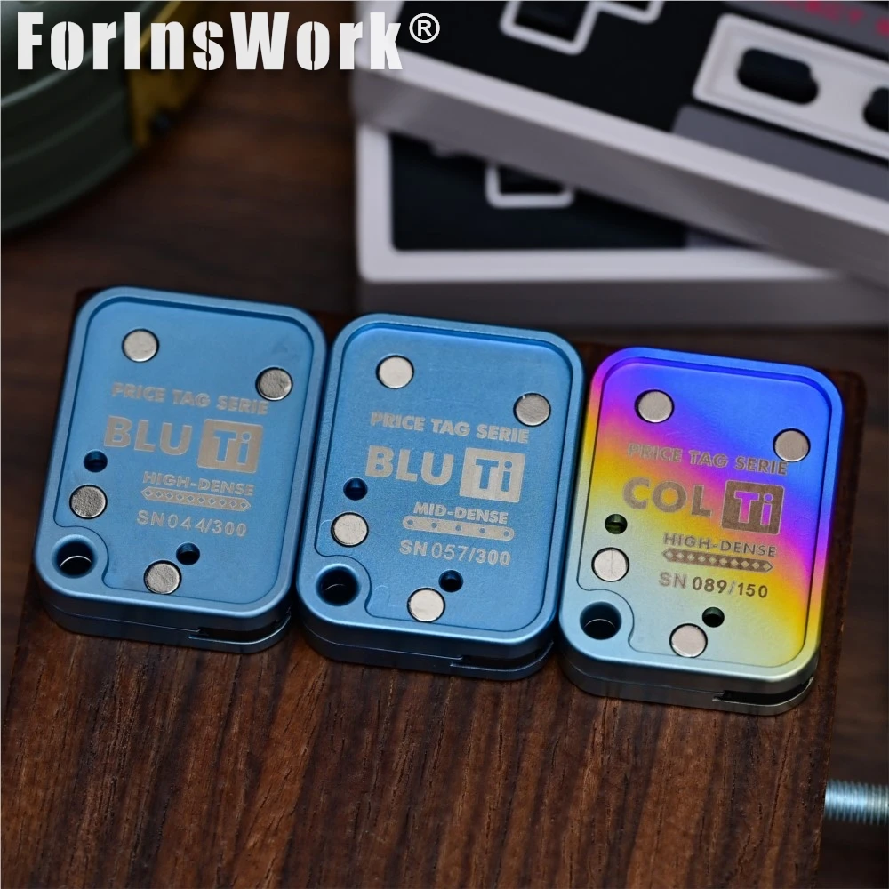 BPMODS EDC Price Tag Serie Titanium Blue Color Mid-dense High-dense Mechanical Push Slider Adult Toy Stress