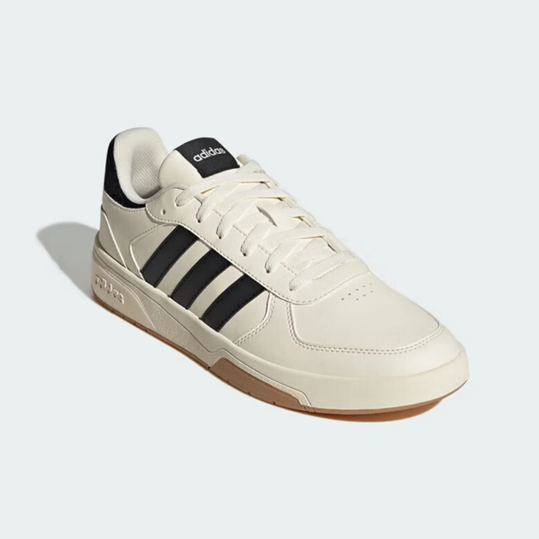 

Adidas New Lightweight and Durable Rubber-Soled Men's Casual Shoes for Commuting, Courtbeat Series Outdoor Low-Top T-Toe Shoes, Off-White and Black Color, Versatile Sports and Leisure Dual-Wear Skateboard Shoes, Popular Hot Item Ki6783