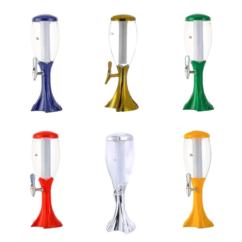 Glowing Drink Dispenser with Tap Drinks Tower Versatile Drinks Dispenser for Bar