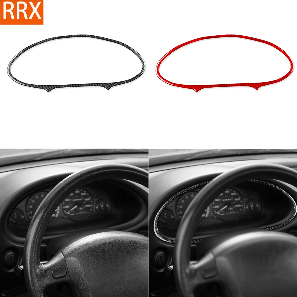 For Acura Integra 1994-2001 Real Carbon Fiber Stickers Instrument Speedometer Frame Panel Car Accessories Interior decorative