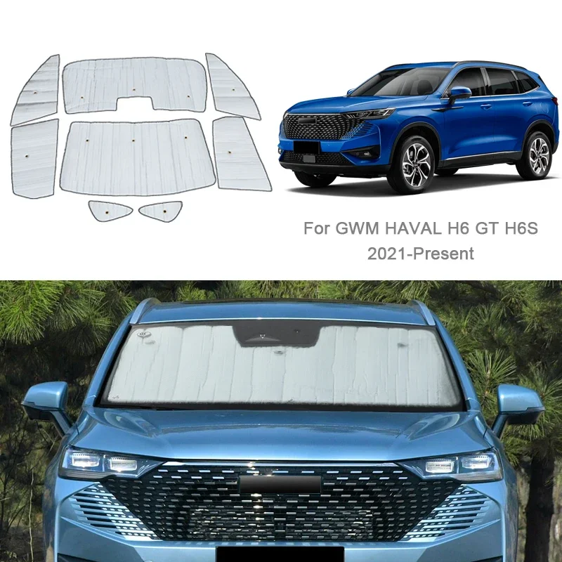 

Car Sunshades UV Protection Cover Side Window Curtain Sun Shade Visor Mat Auto Windshield For GWM HAVAL H6 GT H6S 2021-Present