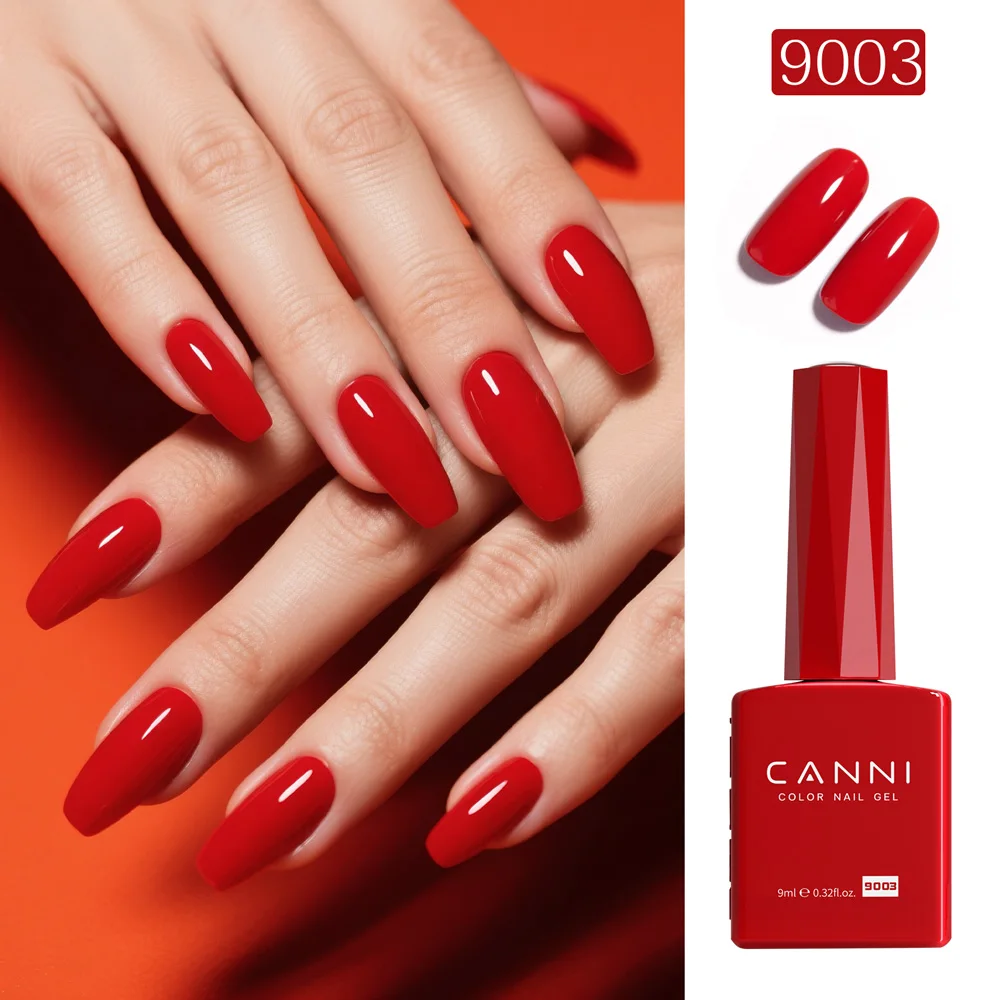 CANNI Christmas Color Gel Polish 9ml Hema Free TPO Free Nail Gel Polish Winter Colors Semi Permanent Gel Super Texture Brush