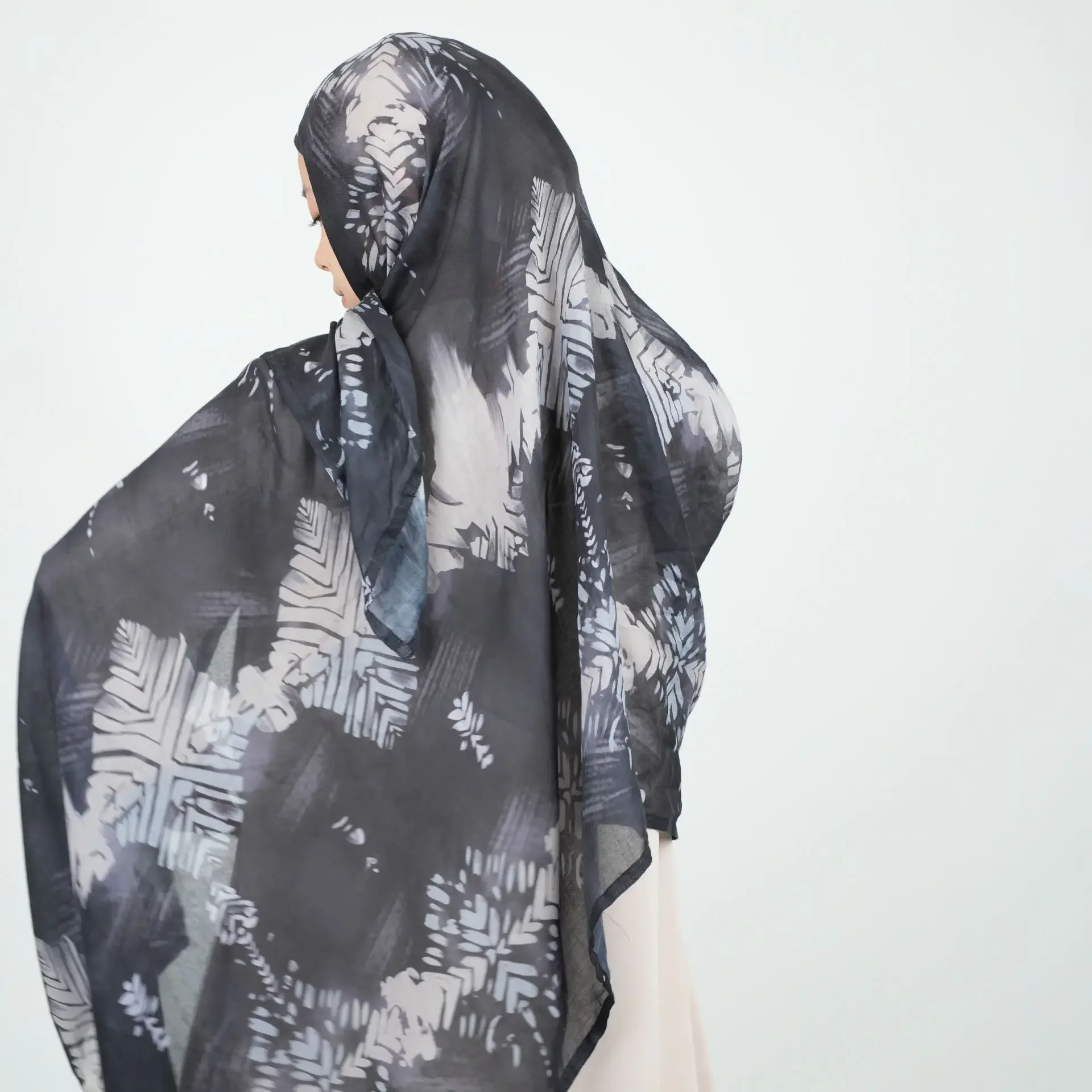 

New Premium Printed Modal Hijabs Viscose Cotton Hijab Scarf for Women Big Size Wraps and Shawls Headband Islamic Turban Bandana