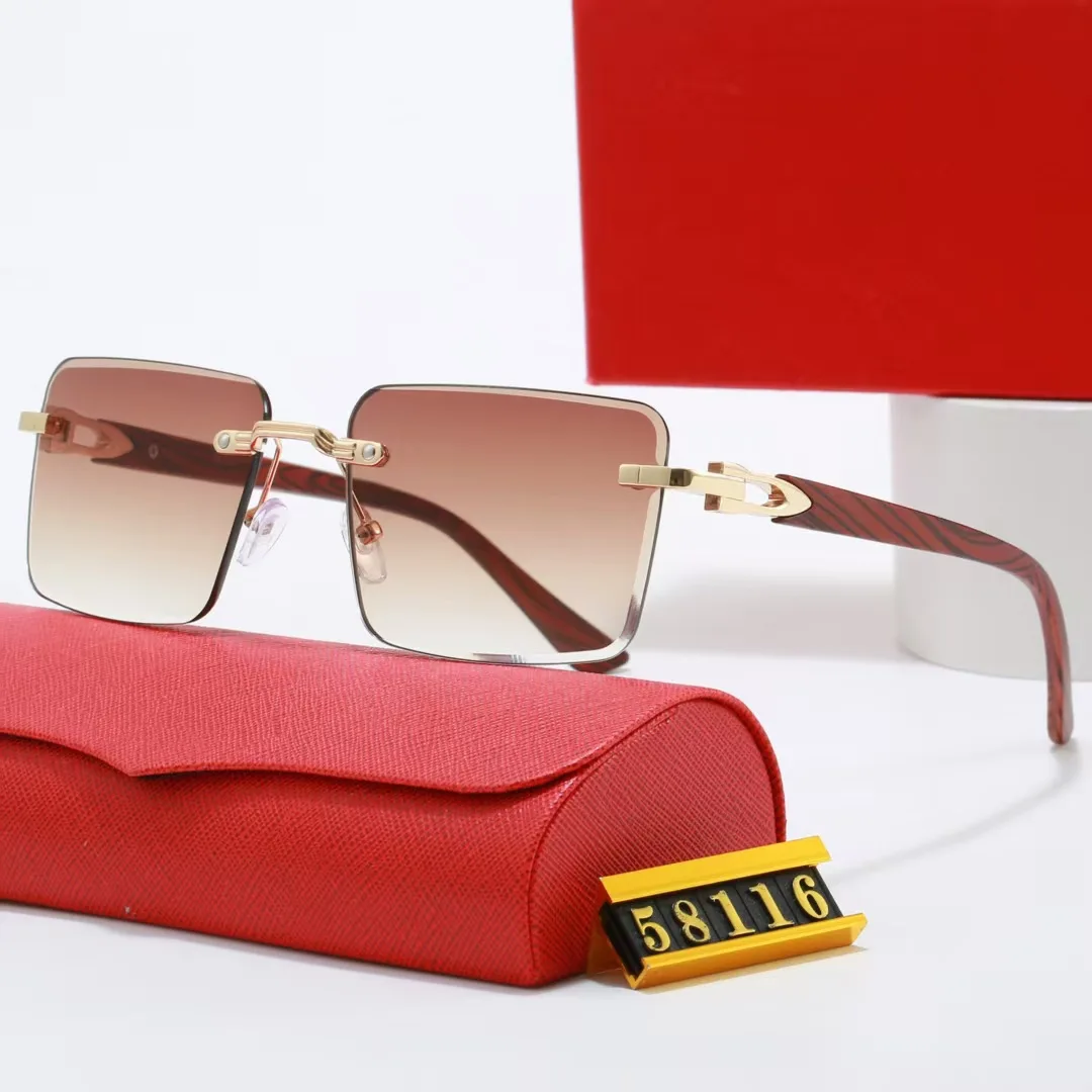 

New frameless wood grain glasses with metal legs for women's fashionable design, light colored wearing glasses