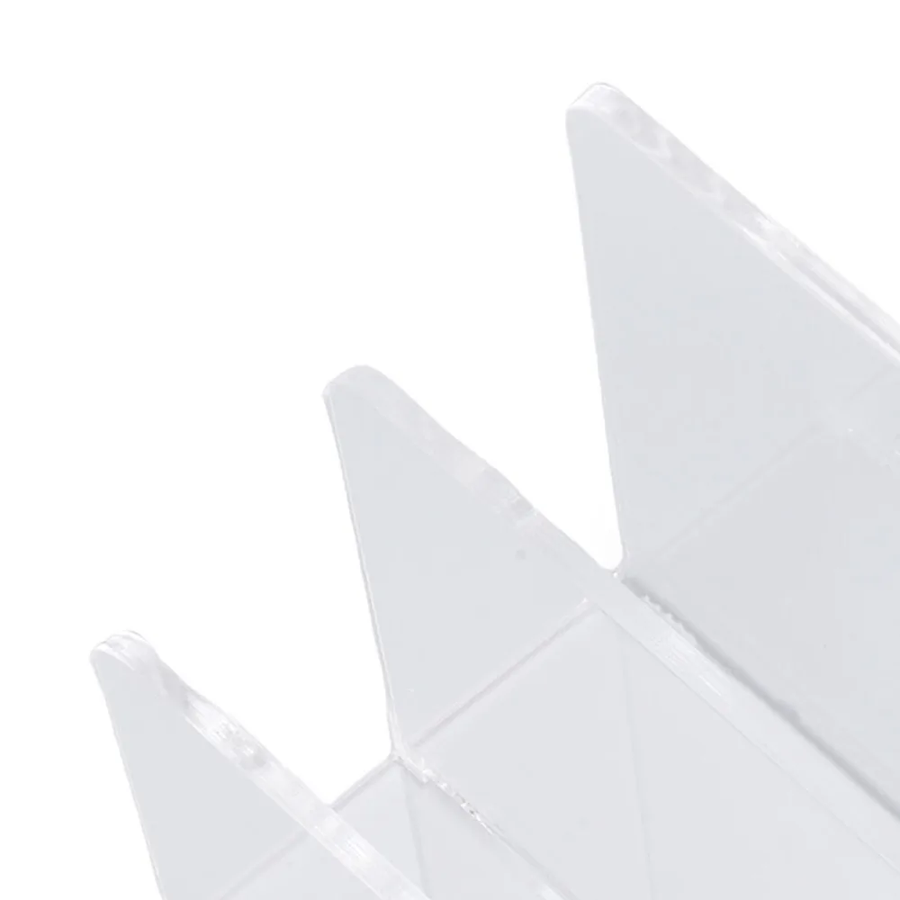 Modern Transparent Mail Sorter Acrylic 17.5x7.5x9.5cm Mail File Organizer Envelope Folder Rack Office Use