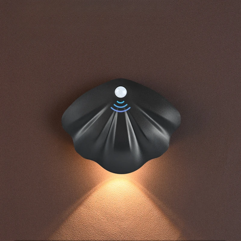 Mijia-Shaped Indução Wall Lamp, luz noturna ajustável, recarregável, instalação de sucção magnética, interior, 3 cores, 0,5 W