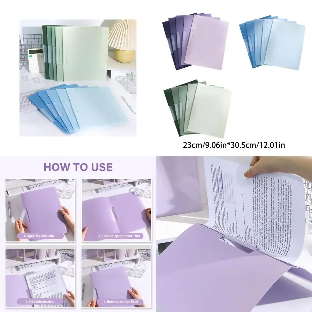 Y5LB 5Pcs File Paper Sleeve Letter Size Folder 14.6x9In Document Folder Hold 30 Sheet