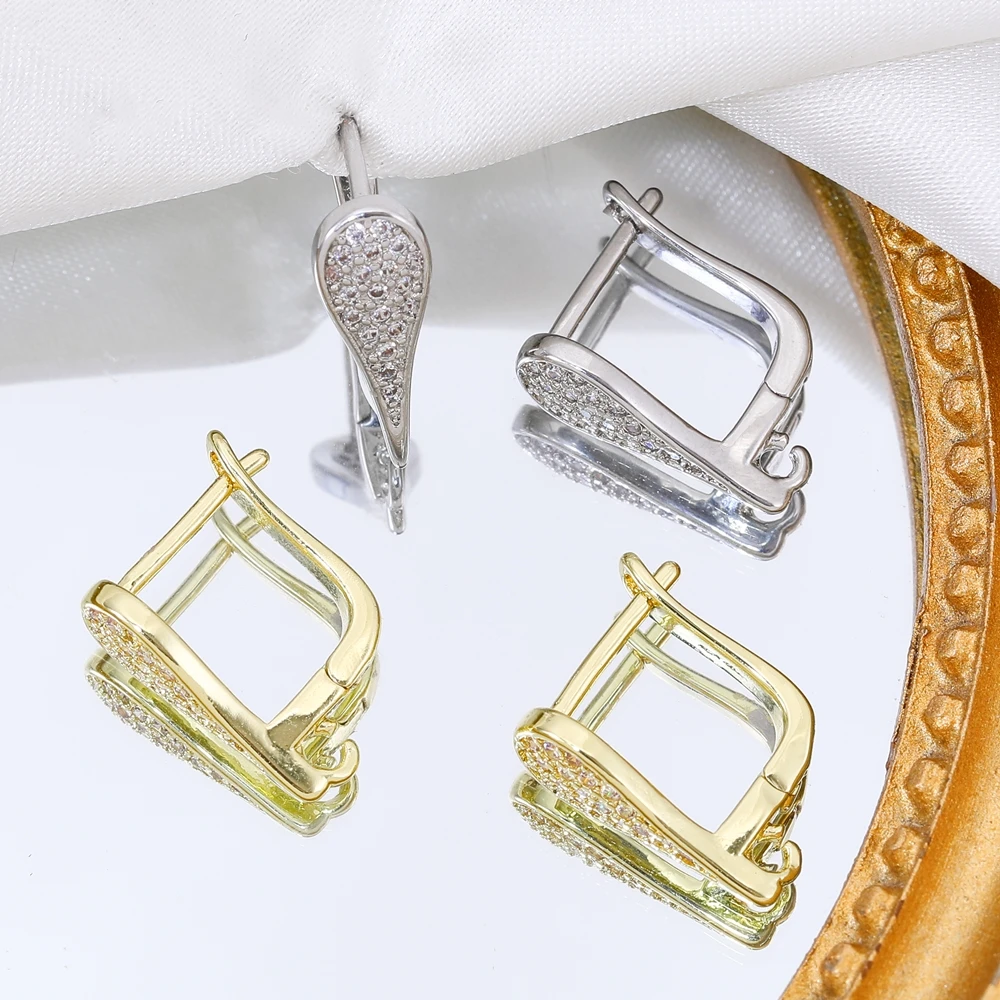 Juya 2 Teile/los 18K Gold Silber Überzogene Grundlegende Ohr Draht Ballen Anti-allergene Ohrring Haken Befestigungen Für DIY frauen Ohrring Machen – Detail 5