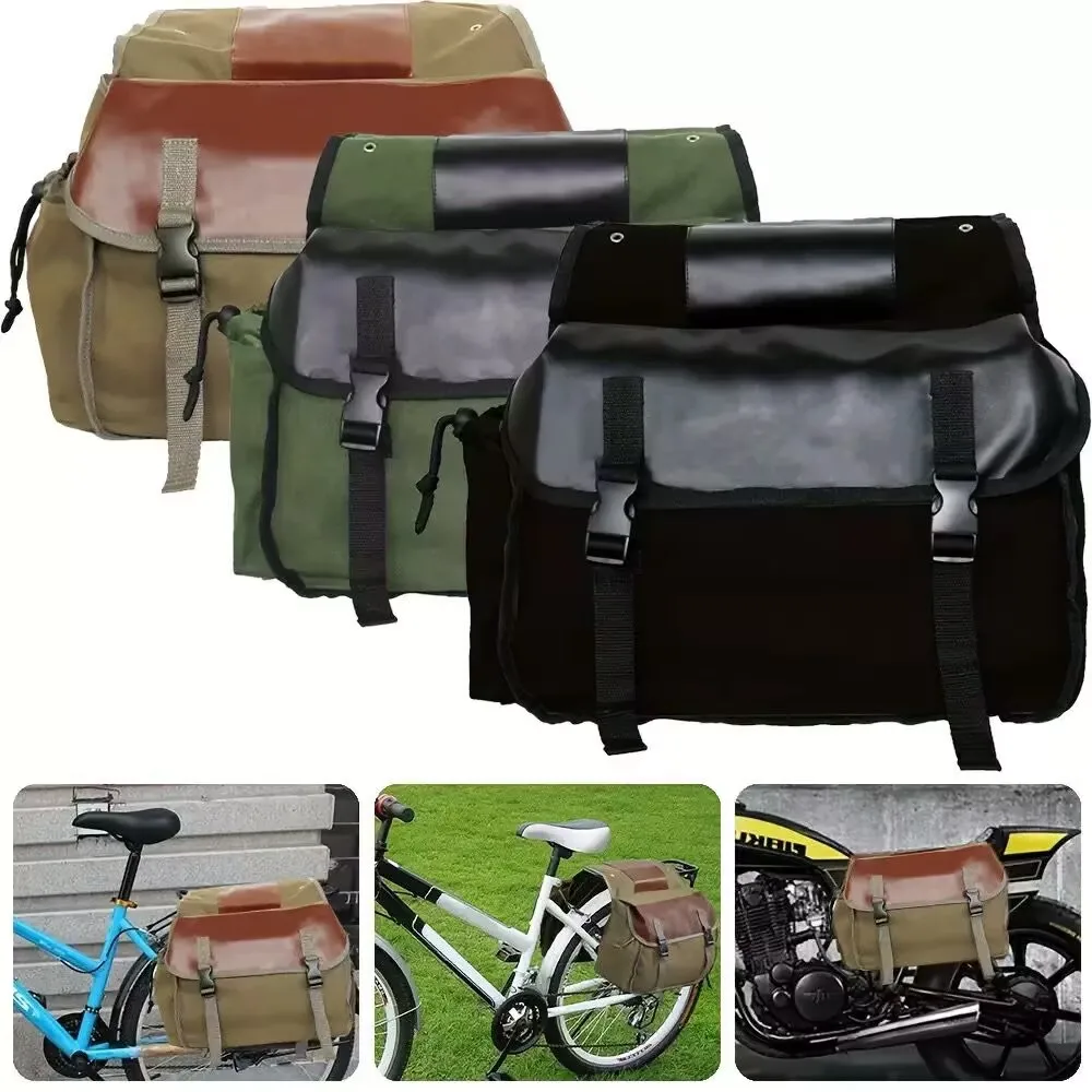 

Мотоциклетные сумки-кофры, водонепроницаемые холщовые сумки для хранения вещей на велосипеде, для Honda Shadow, для Suzuki DR 650