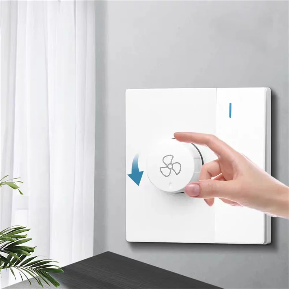 1pc Type 86 1Gang 2way Light Switch Ceiling Fan Speed Control Switch 300W For Home Electrical Appliances