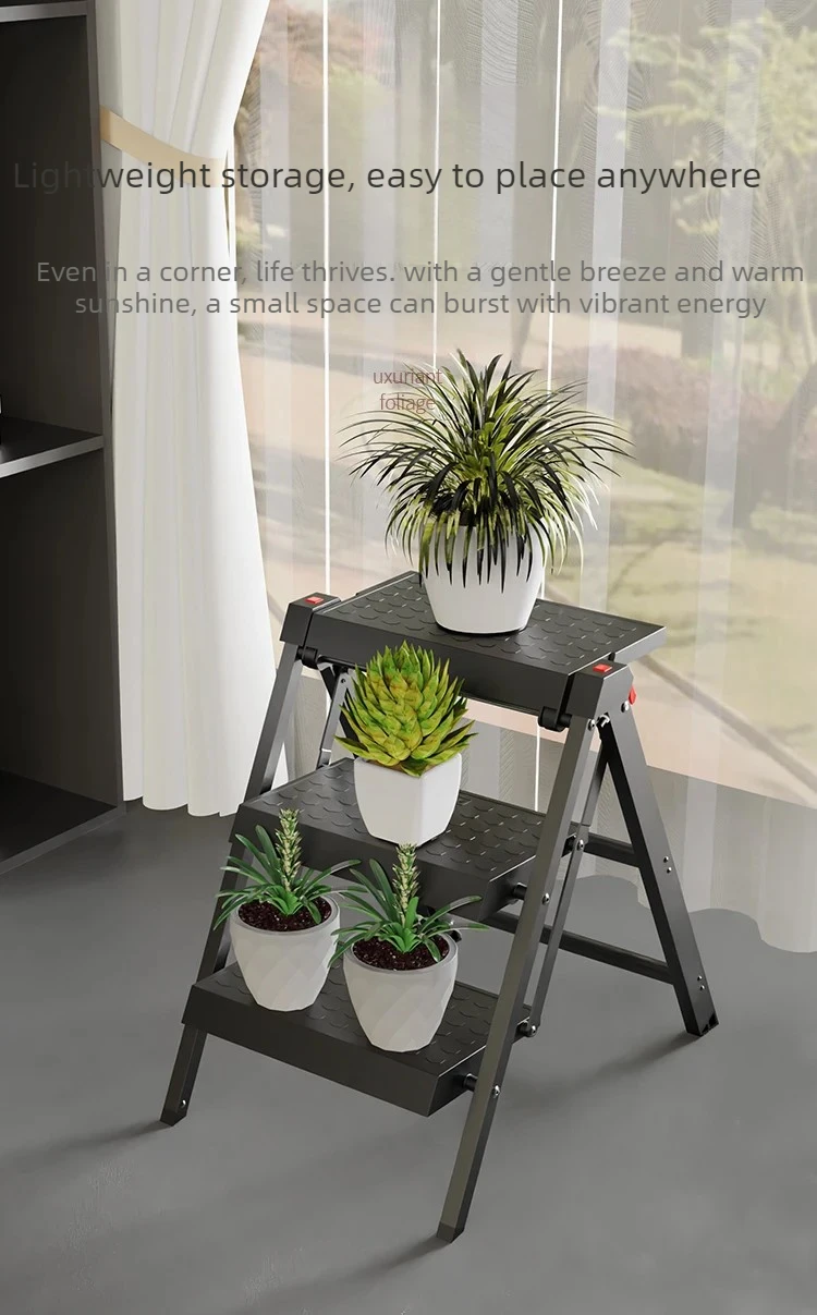 Thickened Two-step Straight Ladder Household Folding Ladder Stool Outdoor Car Washing Ladder Indoor Kitchen A-frame