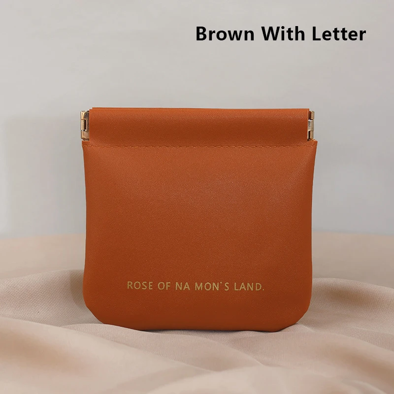 PU Leder Einfache Mini Make-Up Lagerung Tasche Frauen Platz Kleine Kosmetik Tasche Tragbare Make-Up Schlüssel Organizer Taschen – Detail 2