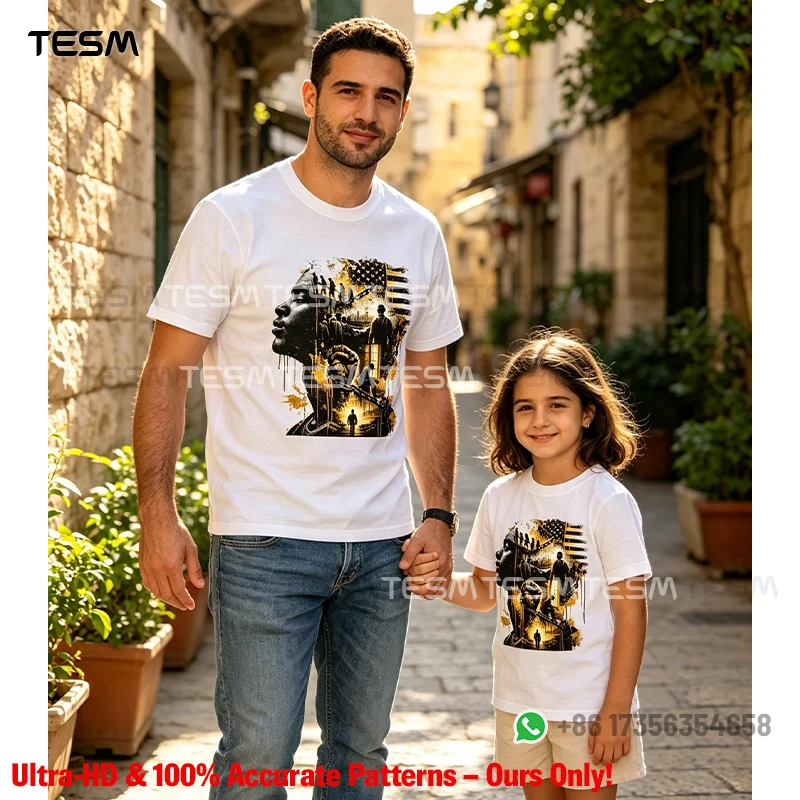 TESM Stadium Commemorative Cotton Summer T Shirt - Couple & Parent-Child Fan Casual Sports Top