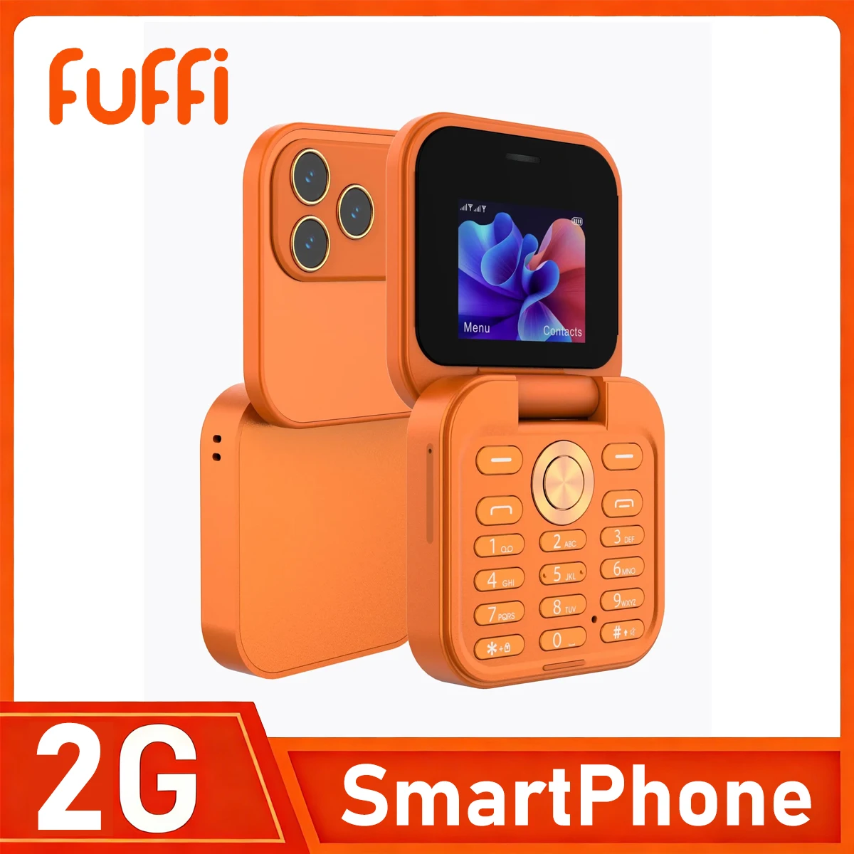 FUFFI-S24 Pro,Folding Mini Phone,Luminous phone, 2.4-inch, 2G network, dual SIM, supports phone holder, FM radio, Feature phones