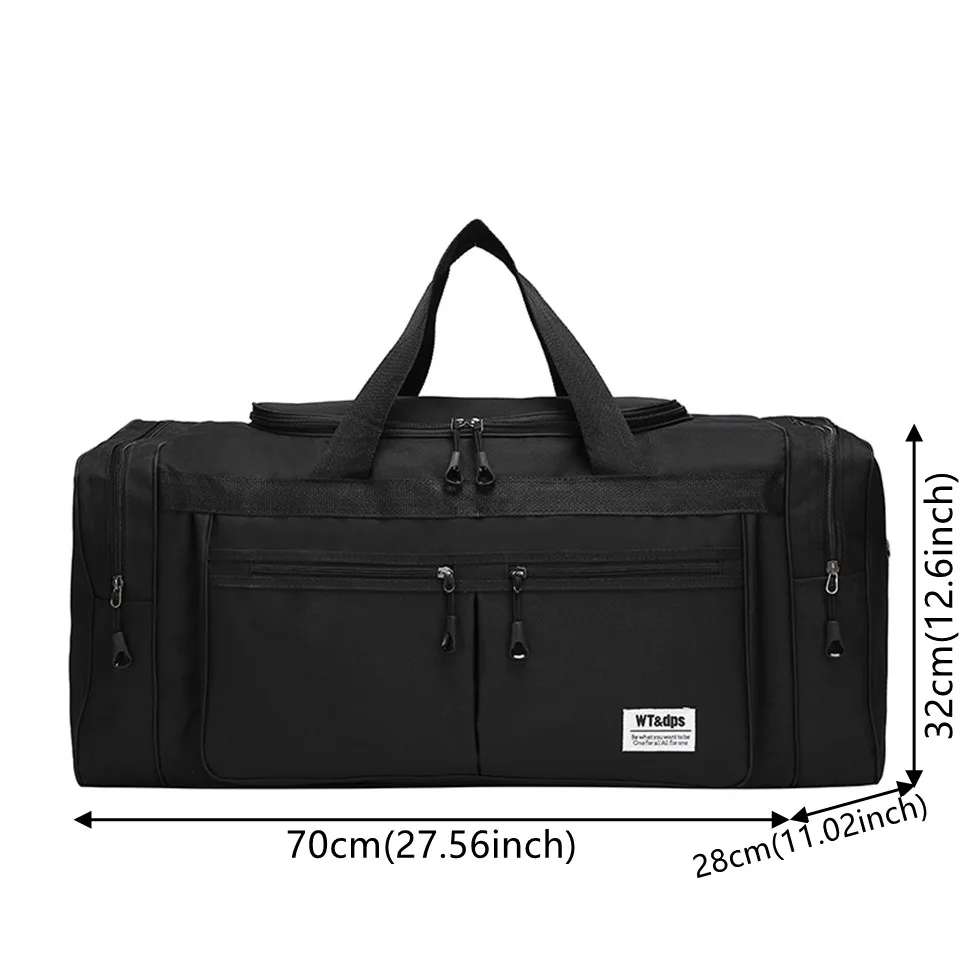 Imagem -06 - Bolsa de Ombro Oxford Masculina Impermeável Grande Capacidade de Armazenamento Bolsa Fitness Cor Sólida Versátil Esportes ao ar Livre Viagem