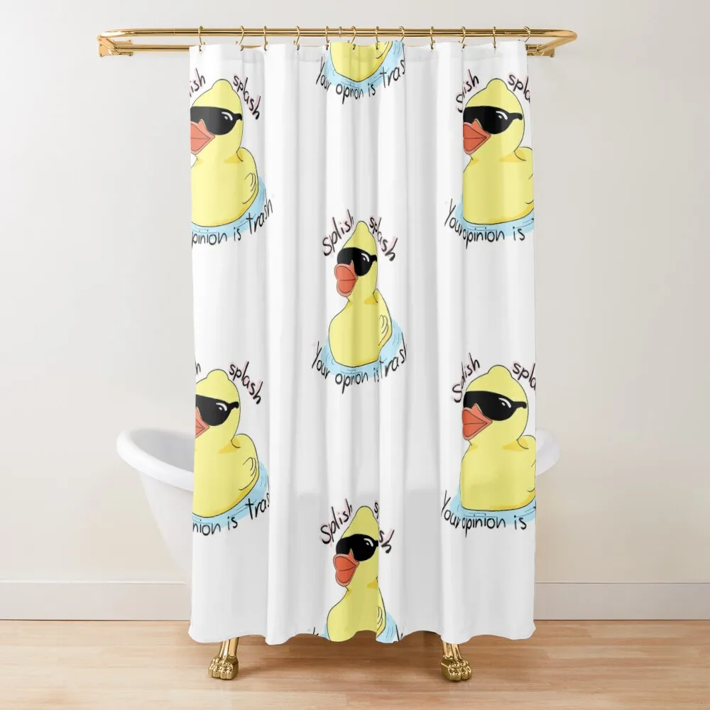 Splish splash, your opinion is trash Shower Curtain Luxury Bathroom Shower For Bathroom Set Bathtub Curtain