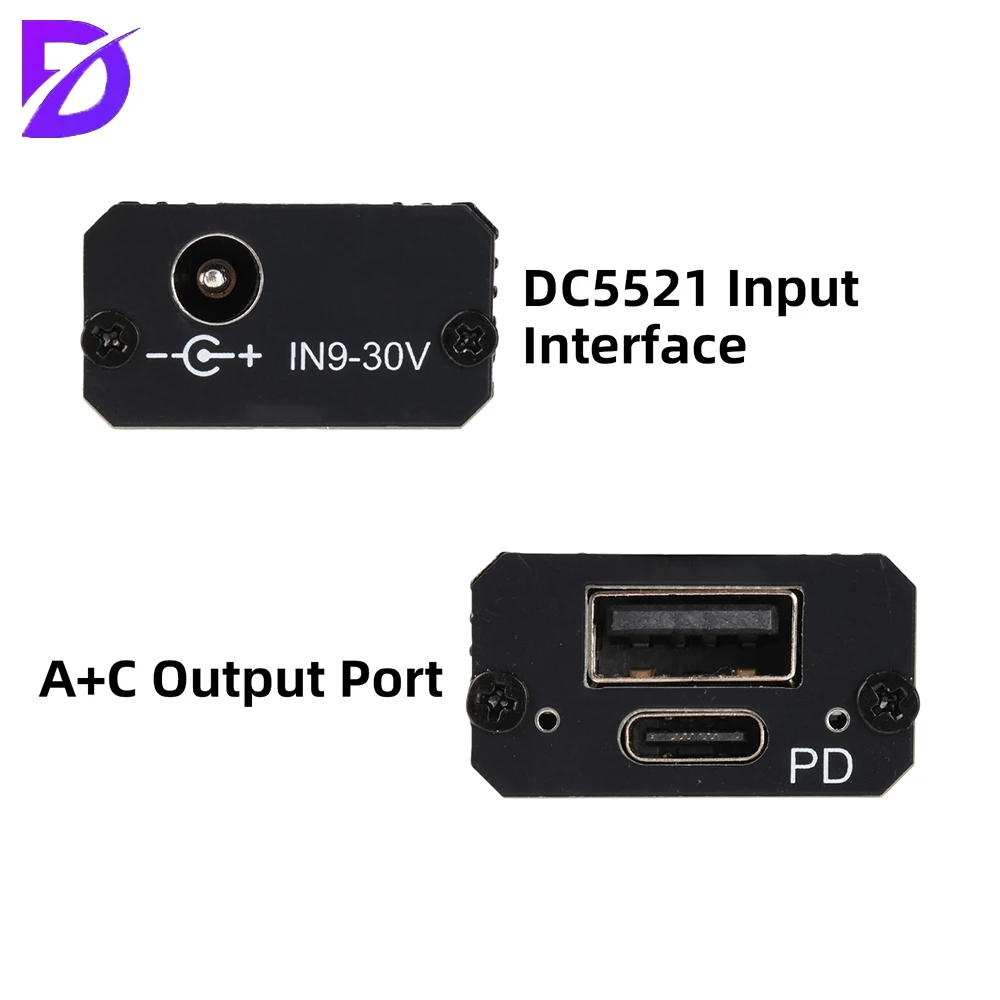 100W PD Fast Charging Module Buck-Type Car Charger with Solid-State Capacitors for Computers High-Power Charging DC 9V–24V