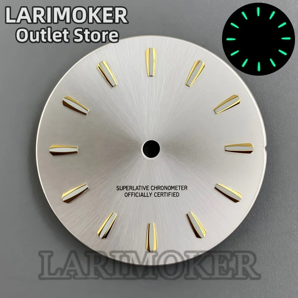 LARIMOKER 24.5mm Silver Black Gold Blue Sunburst Ladies Dial 3D Indexes Compatible with NH05 NH15 VH31 Movements Watch Accessory