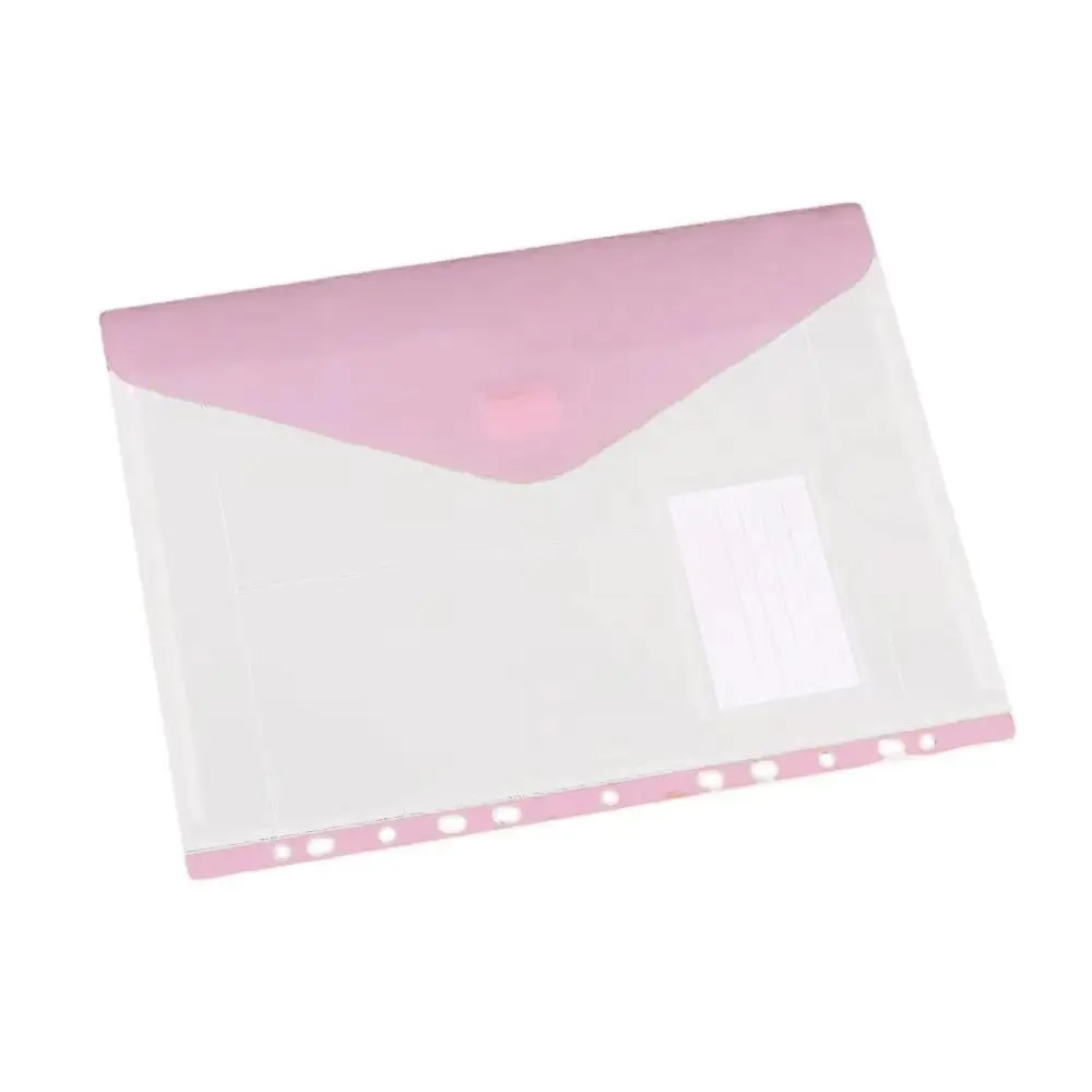 Transparent Loose-leaf File Bag File Organizer High-Capacity Binder Pockets Business 11-hole Document Pouch School Supply
