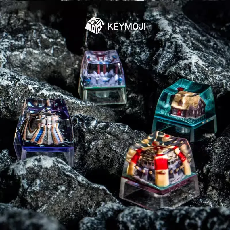 Keymoji WOW Resina Keycap, Upgrade Ziguraut, Moonwell Farm, Orgrimmar, Caps de Impressão 3D para Teclado Mecânico MX Switch, 1 Pc