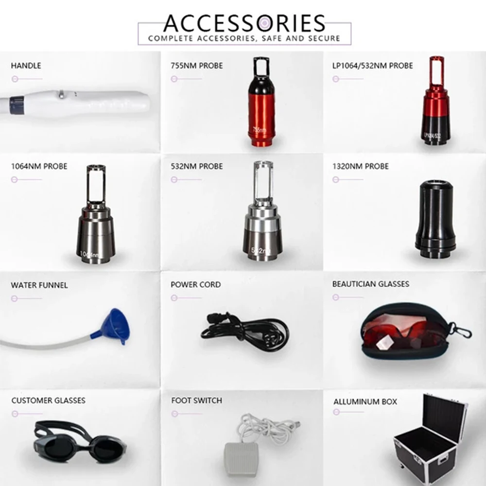 HaoBeauty YAGlaser المحمولة بيكو ثانية مزيل النمش بالليزر الوشم استشعار الضوء غير الغازية الحاجب غسالة