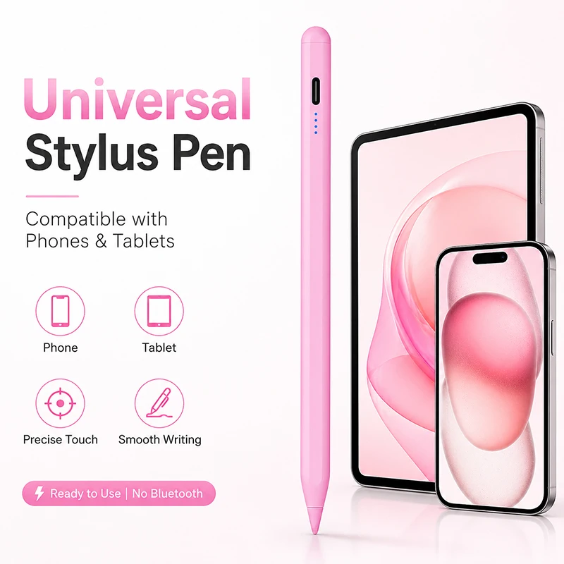 Rechargeable Capacitive Stylus Pen Touch Screen Pencil Universal For iPad iPhone Android Samsung Xiaomi Tablet Phone