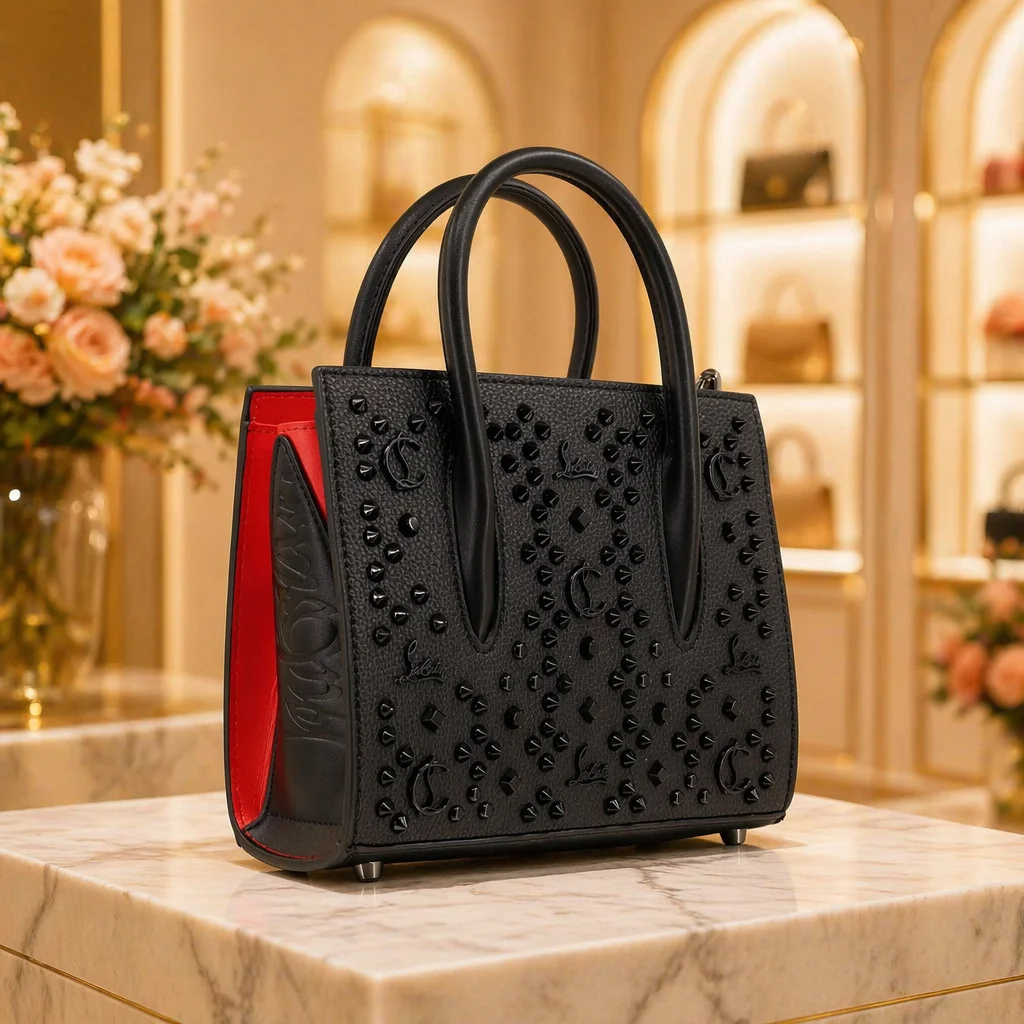 Women's Claw Studs Square Shape Zipper Closure Shoulder Crossbody Tote Bag Fashion Rivet Designer Bag Quality Supplier 22 cm