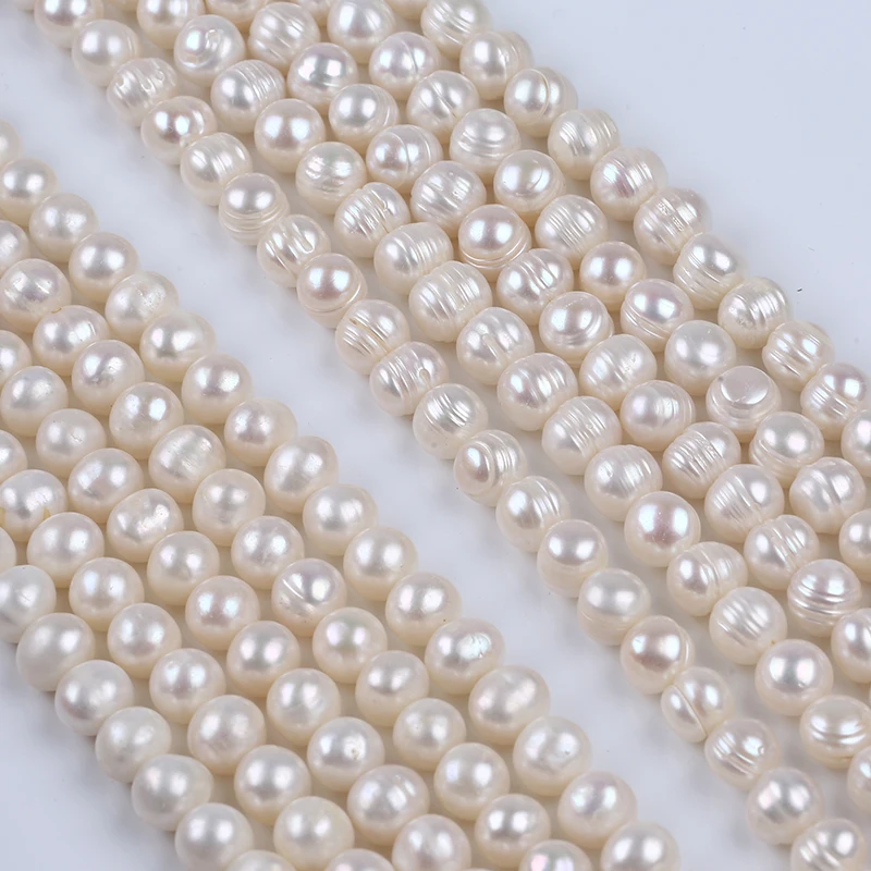 10-11mm White Potato Freshwater Pearl Strand Wholesale For Jewelry Making