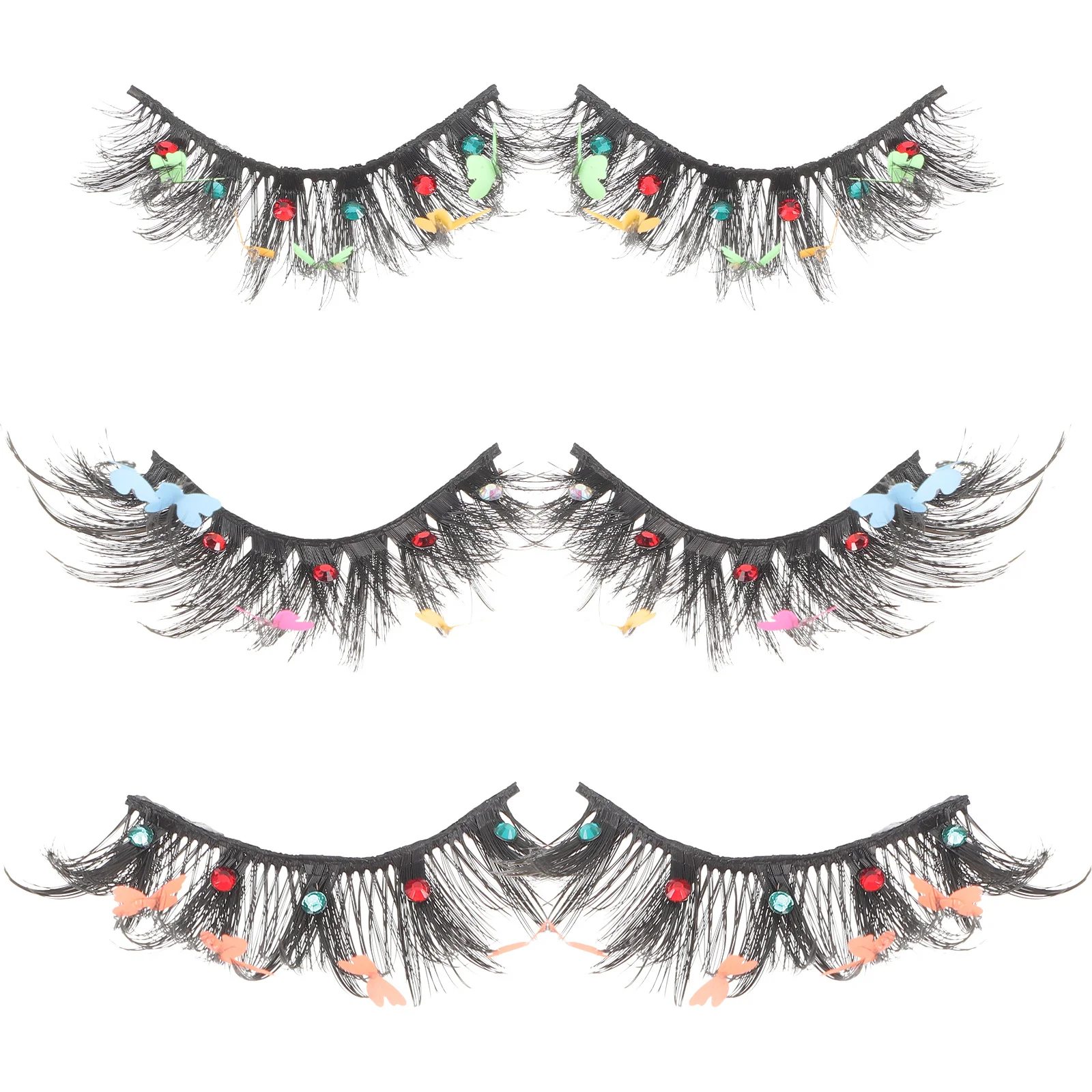 3 pares de cílios postiços pacote leve fácil de ajustar ferramentas de maquiagem da moda para mulheres amigos presentes cílios postiços