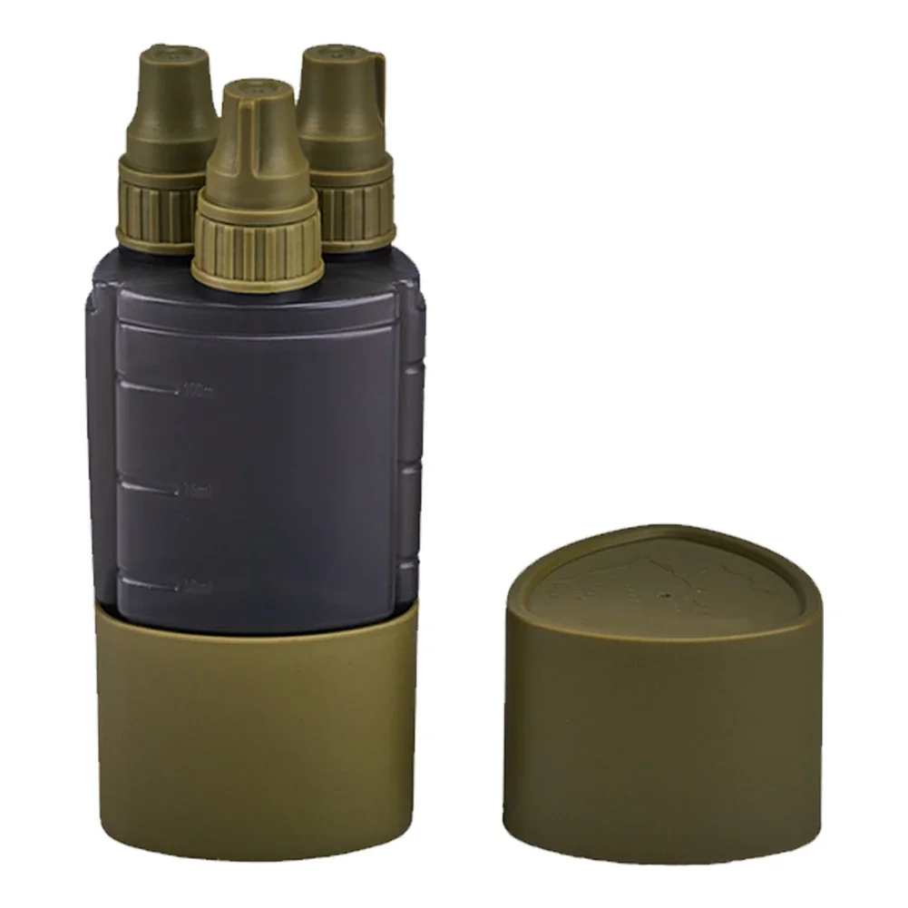 

3 In 1 100ml Camping Seasoning Dispenser Bottle Leak-Proof Small Camping Oil Bottle Dispenser for Outdoor BBQ