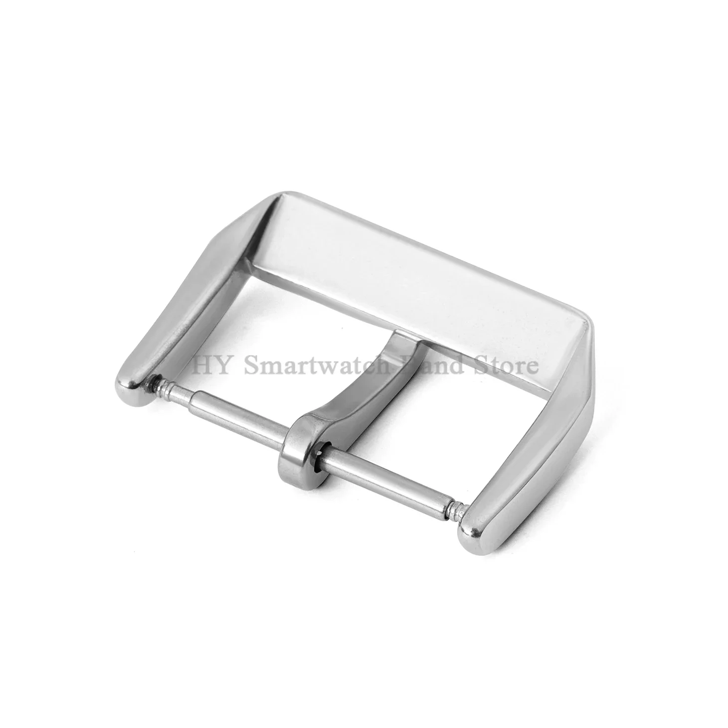 10/12/14/16/18/20/22/24mm Metal Watch Buckle for Leather Rubber Watch Band Clasp Solid 316L Stainless Steel Matte Silver Buckle