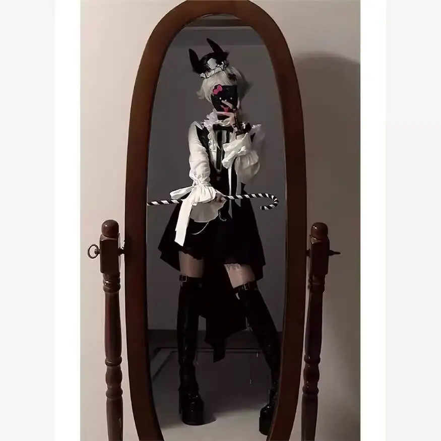 New Prince Series Shirt Dark Lace Shorts Goth Clothes Women Trailing Waistcoat Long Skirt Fiesta Carnival Halloween Cos Cosplay - view 4