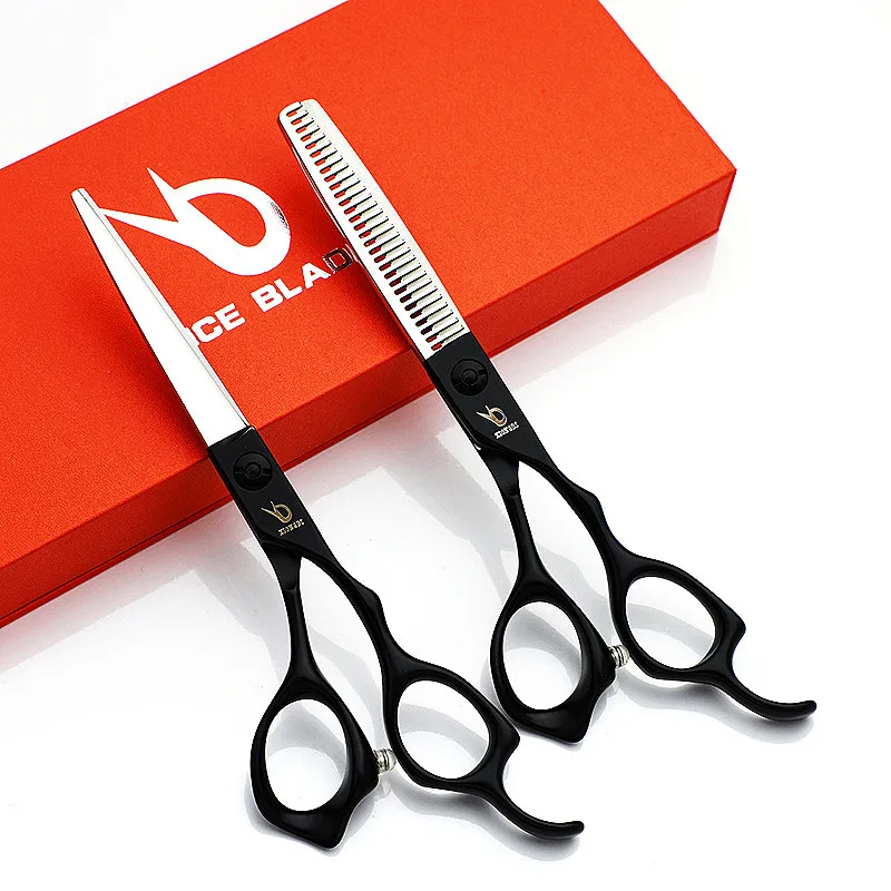 Professional barber scissors salon 440C Hairdresser 6inch V tooth mouth 20-25