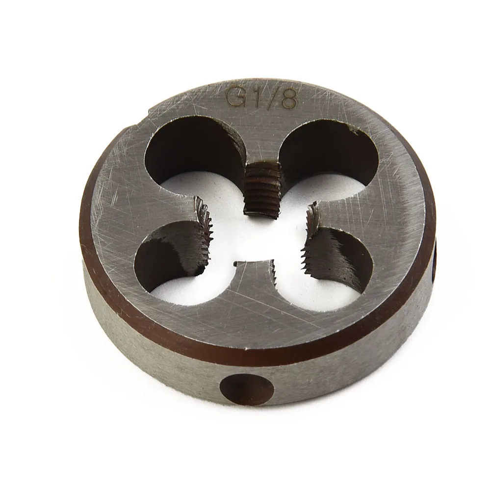 1Pcs HSS Pipe Threads Round Die -BSP 1/8 1/4 3/8 1/2 3/4in HSS High Speed Steel Pipes Thread -BSP Round Die Hand-Tools Tap Die