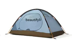 Tent Outdoor Thick Windproof Snow Rain-Proof 2-4 People Foldable and Portable Dew Camping Sunshade Equipment