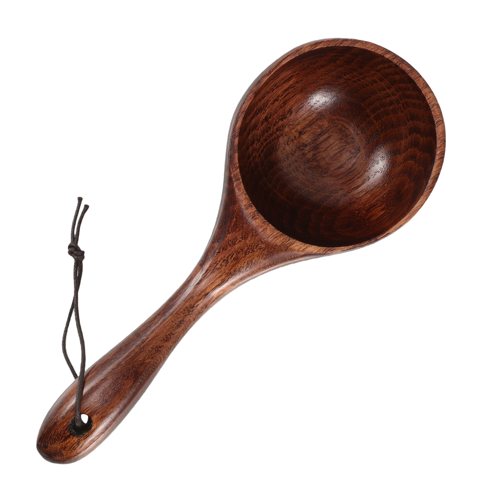Cucchiaio in legno per casa, bagno, sauna, impugnatura comoda, materiale naturale, robusto artigianato, mestolo multiuso per l'acqua quotidiano