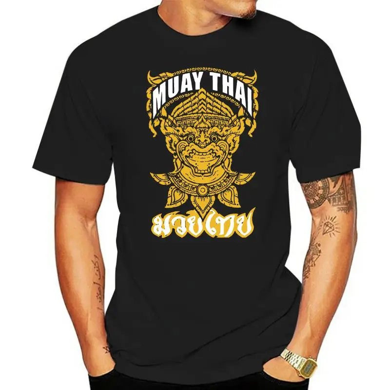 Muay Thai Hanuman Holy Fighter Martial Art T Shirts Pirit 100% Cotton Mens T-Shirts Tees Streetwear Short Sleeve Plus Size Sport