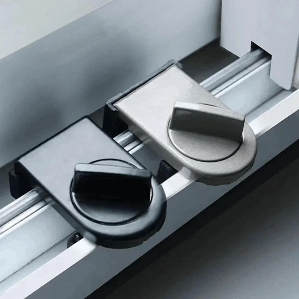 No-Drill Sliding Door Lock, Child Safety Lock for Sliding Windows, High-Rise Anti-Fall Limiter, Anti-Theft Safety Latch