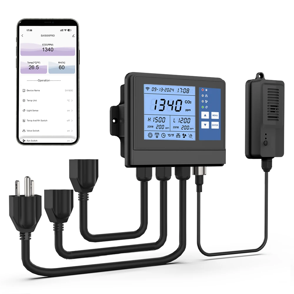 

Industrial Carbon Dioxide Co2 Controller Connected WIFI For Fruit And Vegetable Fruit Planting And Agricultural Greenhouses