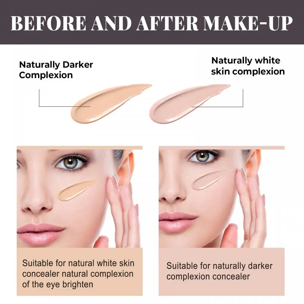 Gum Concealer Pen Bedekt Donkere Kringen Vlekken Concealer Stick Helderder Huid Toon Langdurige Gezicht Make-Up Waterdicht