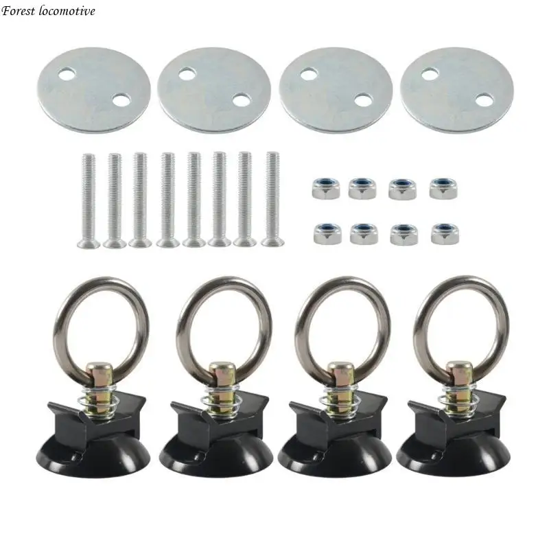 

4 Sets Tie Down Anchors Point Tie Down System L Track Tie Down 32GB