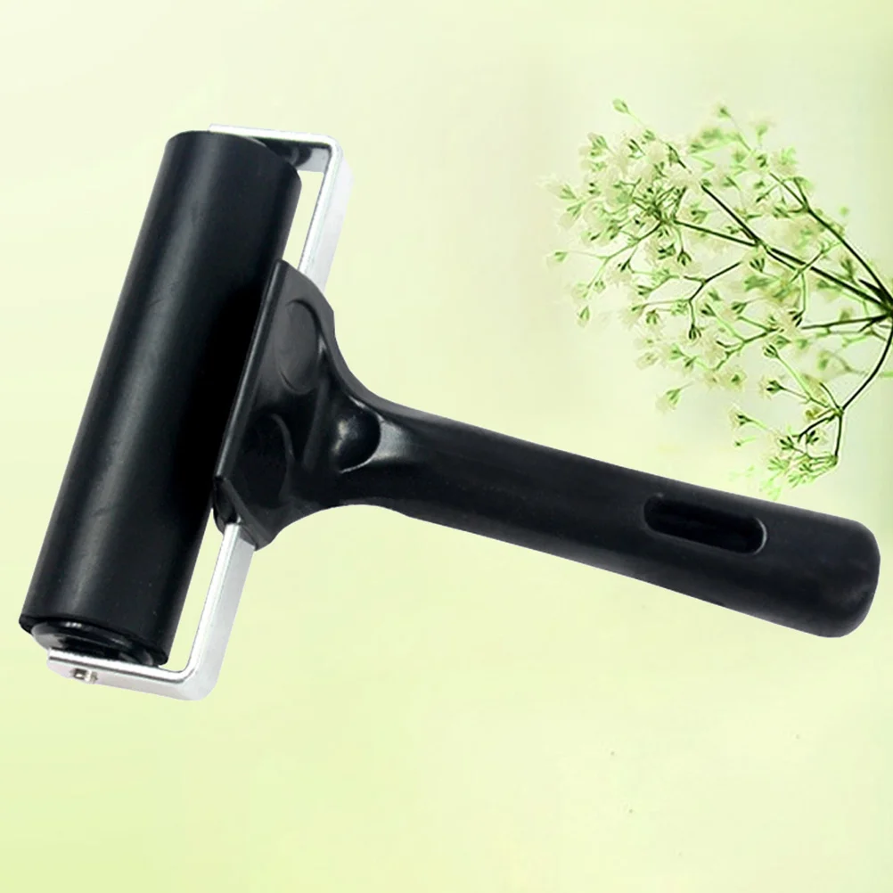 10 Cm Rubber Roller Heavy Duty Metal Frame No Ink Glue Distribution Printing Stamping Tools