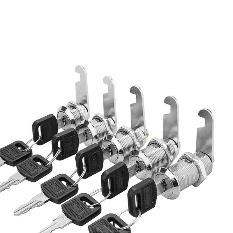 20 SETS Metalen Cilinderkast Beveiliging Locker Cam Lock Met 2 Sleutels Dezelfde Sleutel Verschillende Sleutel Beveiliging Brievenbus Slot Lade 16mm - afbeelding 2