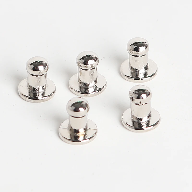 500sets 8mm Wholesale Silver Zinc Alloy 5mm Round Head Stud Spot Screwback CraftLeather Bag Belt Chicago Button Screw Nail Rivet
