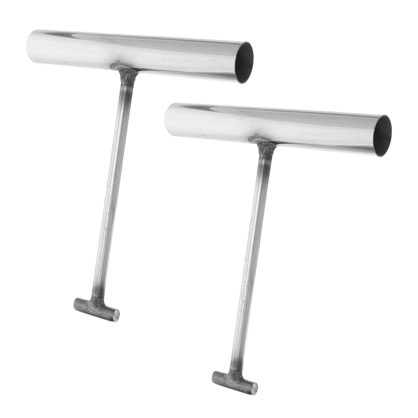 2Pcs Manhole Cover Lifter Hook Heavy Duty Stainless Steel T Shape Lifting Pulling Rolling Door Sewer Tool Manhole Lifting Hook